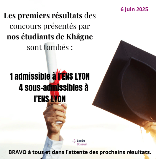 RÉSULTATS KHÂGNE 2025
